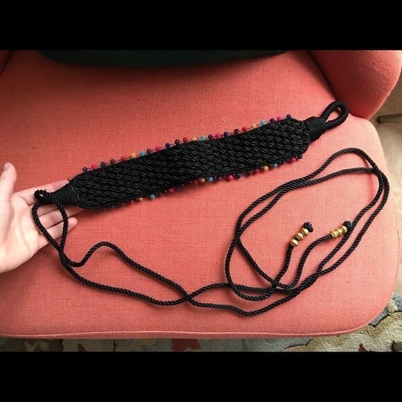 Woven & beaded wrap belt - Picture 2 of 2